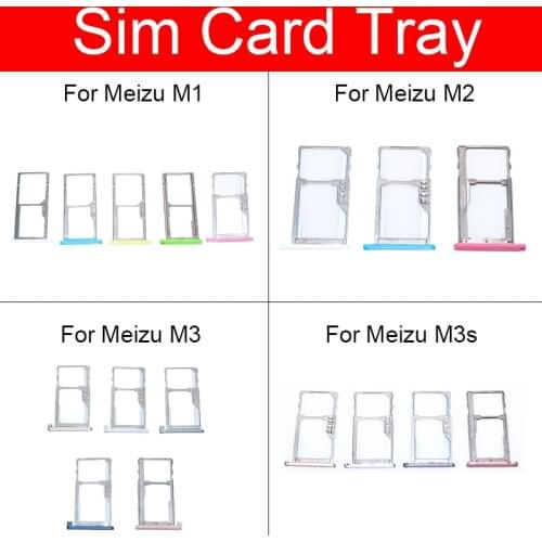 Sim Card Slot Tray Holder For Meizu Charm Blue M1 M2 Mini M3 M3s M578CA Sim SD Memory Card Adapter Replacement Repair Parts