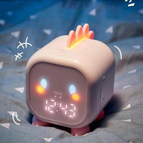 Kids Dinosaur Alarm Clock LED CartoonDigital Alarm Clock ChildrenS Sleep Trainer Wake Up Night Light Desktop Decoration Display