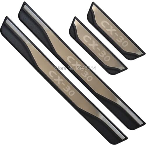 For Mazda CX-30 CX30 2017 2018 2019 2020 Accessories Stainless Door Sill Scuff Kick Plate Protector Trim Guard Cover Car Styling