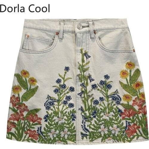 Женские юбки джинсовые DORLA COOL China At AliExpress