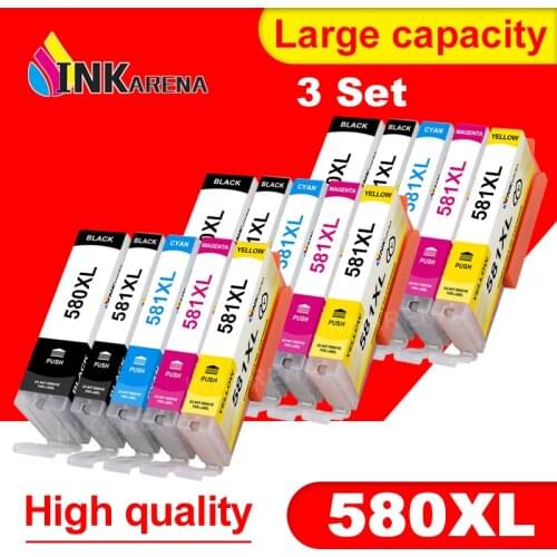 Inkarena Compatible for Canon PIXMA TR7550 TR8550 TS6150 TS6151 printer Suit For PGI-580 CLI-581 PGI580 CLI581 Ink Cartridge