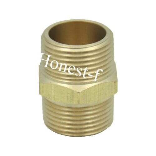 Brass Pipe Hex Nipple Fitting 1" Male BSPT Air Fuel