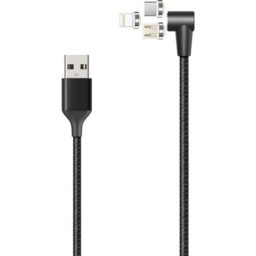 3A Elbow Magnetic Cable for MOTO edge+ Razr P50 Z4 G7 Plus One Zoom One Hyper E6 PLUS Z4 Force USB Type-C Cable Magnetic Charger