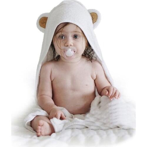 Toddler Bathrobe with Hood Baby Soft Bath Towel Hooded Towel with Ears Newborn Infant Boy Girl Cloak