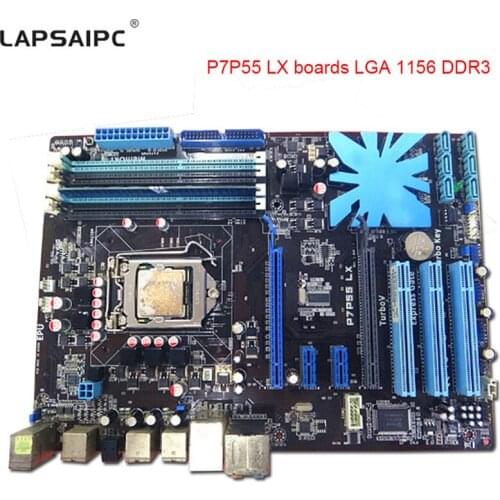 Lapsaipc P7P55 LX motherboard P7H55 LGA1156 P55 mainboard for i3 i5 i7 cpu 16GB USB2.0 Desktop mother board LGA 1156 DDR3 boards