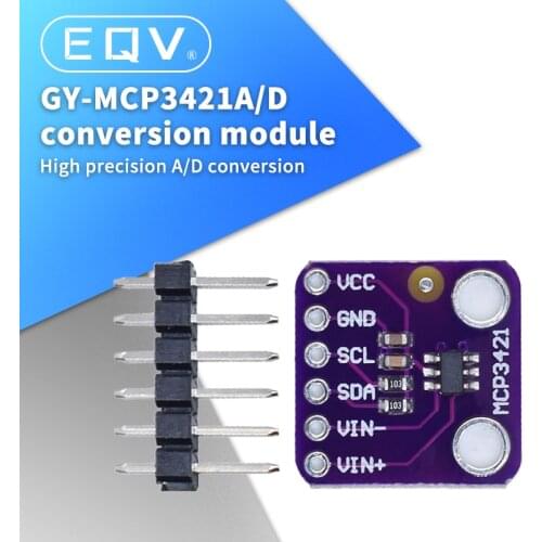MCP3421 I2C SOT23-6 delta-sigma ADC Evaluation Module Board For PICkit Serial Analyzer Module GY MCP3421