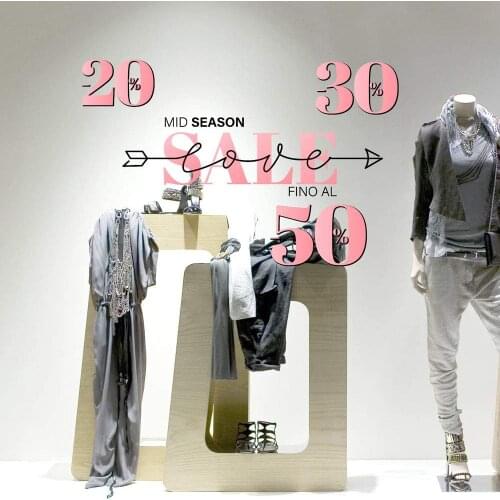 Window sticker Mid Season Sale-decorations for window shopping stores, without glue, repositionable and reusable