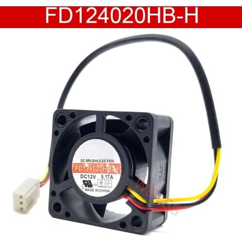 Original authentic for Y.S.TECH FD124020HB-H DC 12V 0.17A 3-Wire 40x40x20mm Server Cooler Fan