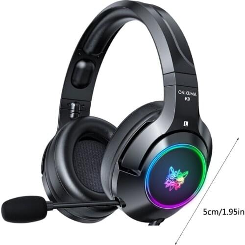 Professional Gaming Headsets Memory Foam Ear Pads Surround Sound Stereo Games and Music Soft Earmuffs Comfortable Wear