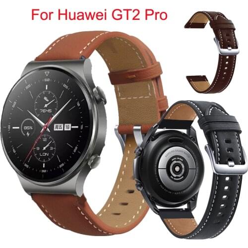 22mm Watch Wrist Strap For Huawei Honor Magic2 Watch 2 GT 2 46mm GT2 Pro GS Pro Leather Band Bracelet Watchbands ремешок Corea