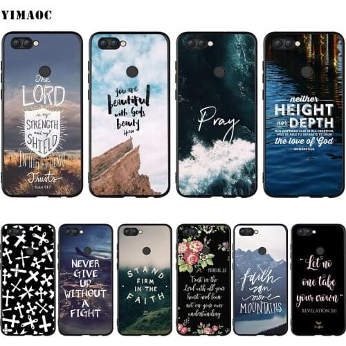 YIMAOC Bible Verse Jesus Christ Christian Silicone Case for Huawei Honor 6a 7a 7c 7x 8 9 10 Lite Pro Y6 Prime 2018 2017