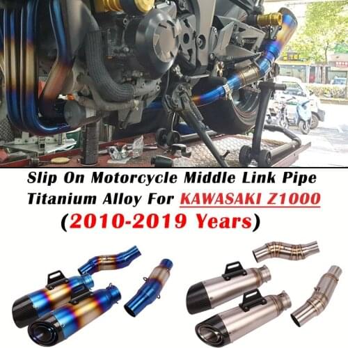 Slip On For Kawasaki Z1000 Motorcycle Exhaust Escape Z1000 Z1000SX 2010 - 2018 2019 Modified Carbon GP Muffler Middle Link Pipe
