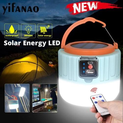 USB Solar LED Light Night Light Night Market Lamp For Outdoor Tent Lamp Portable Lantern Emergency Lights For BBQ Hiking Camping
