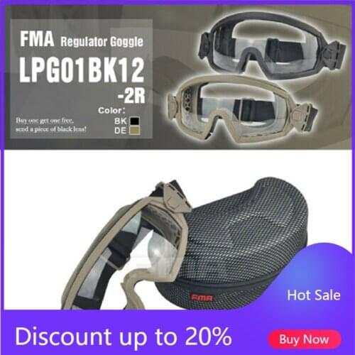 FMA Tactical LPG01BK12-2R Regulator Goggle Black/Desert TB970