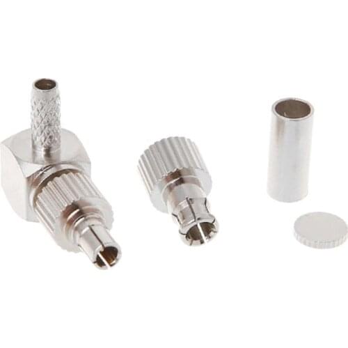 TS9/CRC9 Male Right Angle RF 2 In 1 Connector Coaxial Adapter For RG174/178/316 LMR100
