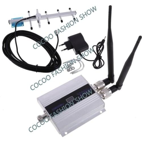 ZQTMAX GSM Mobile Phone Signal Booster gsm900 repeater 900MHz 2g Cellular Signal Amplifier with 13dB Yagi antenna