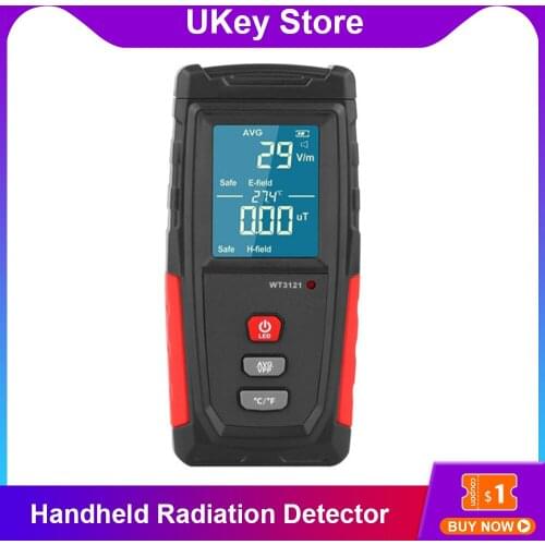 WT3121 Electromagnetic Field Radiation Detector Tester Emf Meter Rechargeable Handheld Portable Counter Emission Dosimeter
