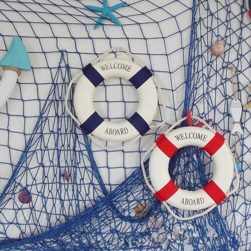 1PC New Fashion Mediterranean Family Adorment Life Buoy Crafts Living Room Decoration Nautical Home Decor MP 003
