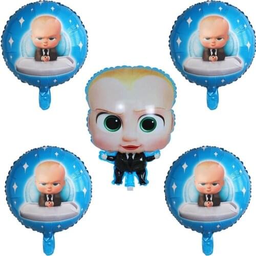 10/20/50pcs Baby Boss Foil Helium Balloons Kids Birthday Theme Party Decorations Supplies Air Globos Ball Kids Toys