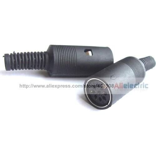 10 Pcs 8 Pin DIN Socket Female DIN Plug Cables Connectors for Soldering Iron DIY