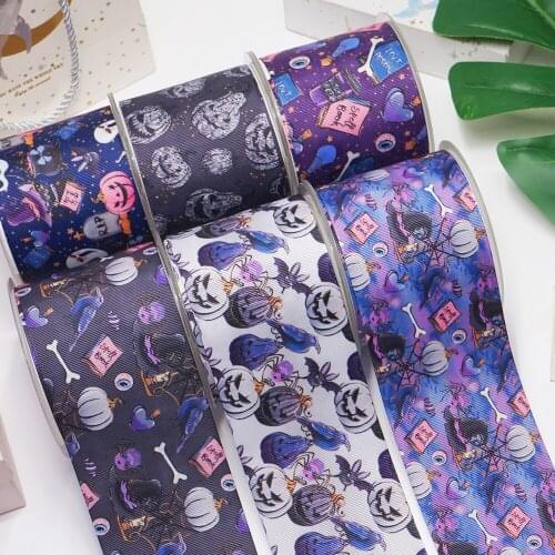 3 inch 75mm 38mm 25mm Characters Printed Grosgrain Ribbon 55659