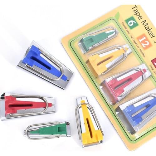 6mm/9mm/12mm/18mm/25mm Cutting Sewing Tools Rotary Cutter Clips Fabric Bias Tape Maker Hemming DIY Patchwork Machine