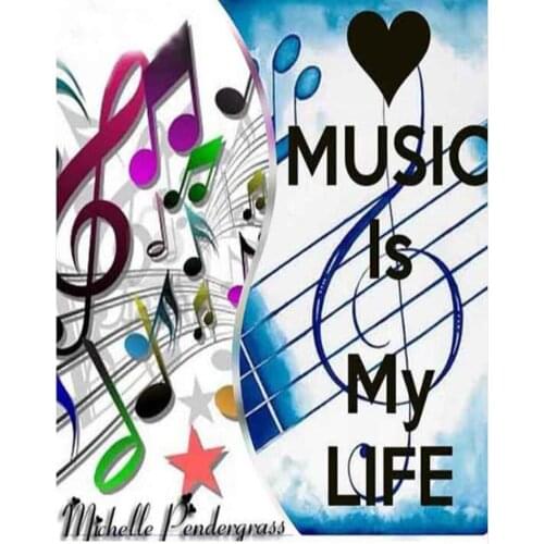 5d Diamond Painting Full Display Music Note Diamond Dotz Mosaic Embroidery Picture Crystal Stones Stickers Decal Wall Art Craft