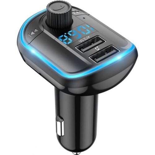 Car MP3 Player LED Screen Bluetooth 5.0 Lossless Music Voltage Monitoring Dual USB Noise Reduction Fast Charging Hands-Free Call