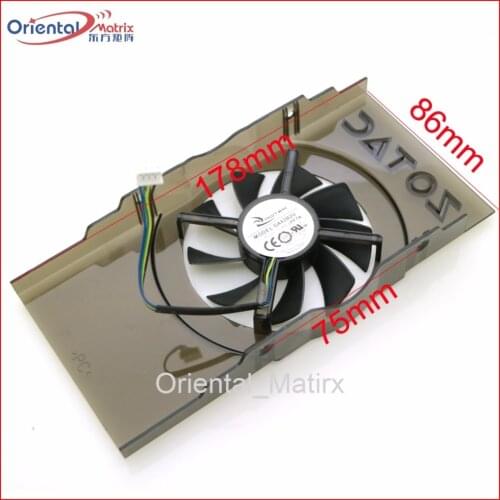 Free Shipping GA82B2U Cooler Fan 12V 0.45A 4Pin VGA Fan For ZOTAC GTS450 Graphics Card Cooling Fan