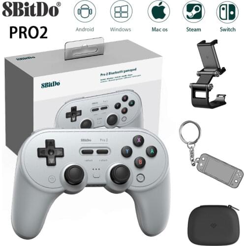 8BitDo Pro2 Bluetooth Controller Wireless Gamepad Joystick for Nintendo Switch/ PC/macOS/Android/Steam/Raspberry Pi Game Control