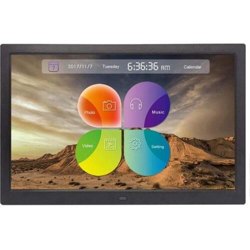 Digital Picture Frame, 12 Inch Digital Photo Frame with Wireless Remote Control, Support SD Card/USB EU PLUG
