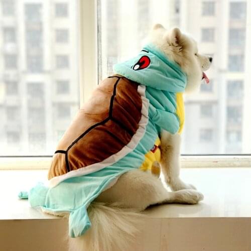 Funny Halloween pet cat dog Turtle costume big dog puppy cotton padded jacket coat golden retriever large dog hoodie clothes