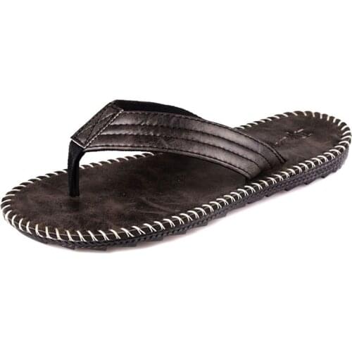 Mens Flip-Flops Trendy Personality Wild Outdoor Non-Slip Deodorant Wear-Resistant Clip Foot Fashion Beach Sandals and Slippers