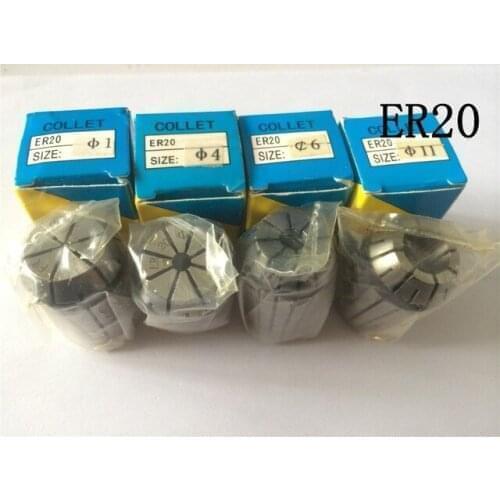 4.5mm ER20 Spring Collet Chuck Tool Bit Holder For CNC Milling Lathe Chuck