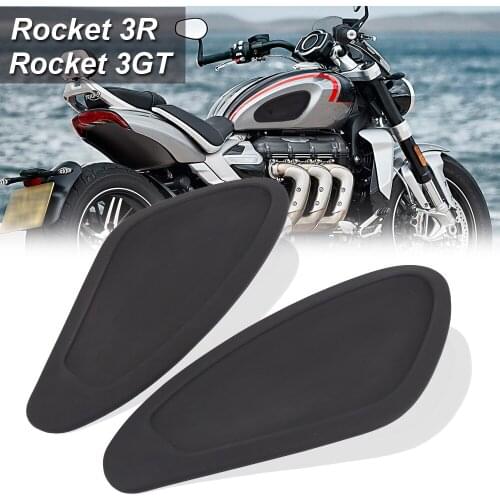 Motorcycle Fuel Gas Tank Traction Side Pad Fuel Gas Knee Protector For Rocket 3R Rocket 3GT Fuel Tank Rubber Sticker