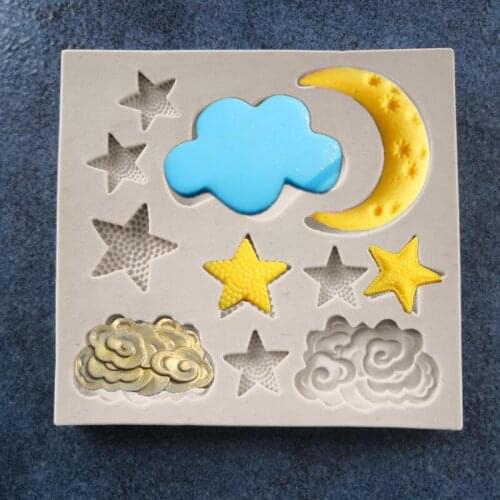 Star Moon Cloud Silicone Mold Fondant Cake Chocolate Mold Kitchen Baking Decoration Tools A1307