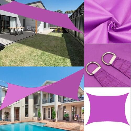 Shade Sail Rectangle Triangular Awning Outdoor Terrace Canopy Swimming Gazibo Tent Waterproof Awning Patio Canopy For Garden