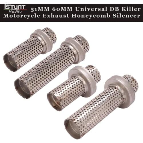51mm 60mm Universal Motorcycle Exhaust Escape Modified Honeycomb DB Killer Silencer Reduce Noise For Yoshimura AR Racing Exhaust
