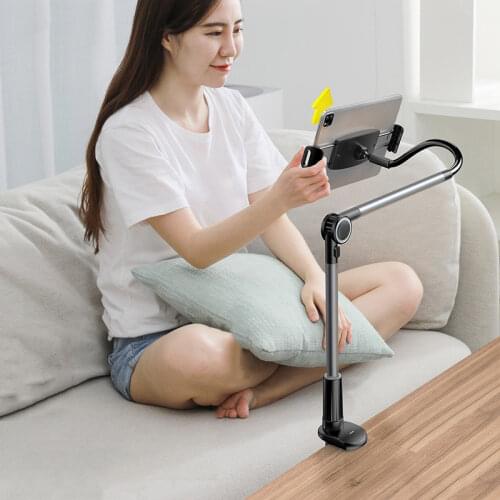 360 Rotating Flexible Long Arm Lazy Phone Holder stand Adjustable Desktop Bed Tablet Clip For iPhone Samsung Mobile Phone Holder