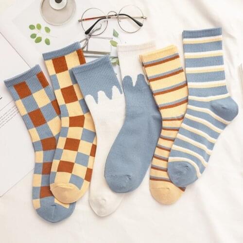 Striped socks woman calcetines de la mujer women meias mulher skarpetki meia femme chaussettes korean style japanese calcetas