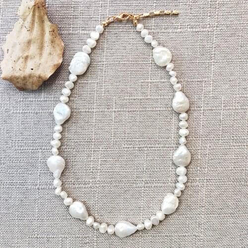 Women fashion wild natural praels necklace handmade classic irregular freshwater pearl choker украшения женские 2020 new collare