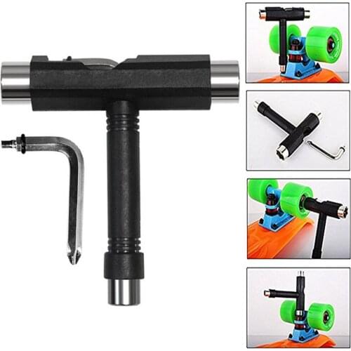 1Set T-Type Skateboard Tool All In One Multifunction Screwdriver Socket Kick Scooter Skateboard Wrench Assembling Accessories