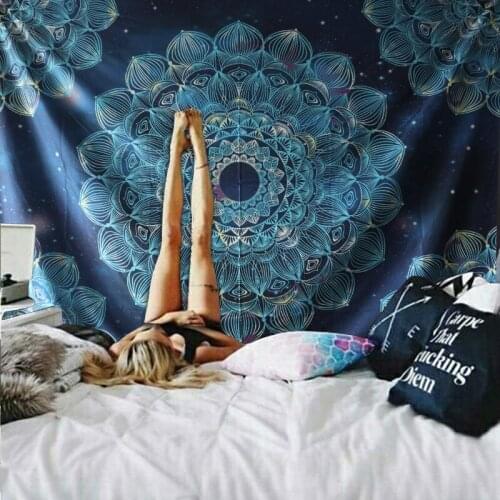 1pc Mandala Tapestry Bohemian Hanging Cloth Bedroom Decoration Tablecloth Large Background Cloth
