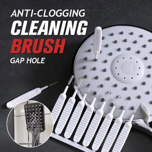 10pcs/set Gap Hole Cleaning Brush 2.36 * 0.32In Shower Head Cleaning Gap Brush Washing Anti-Clogging Small Brush Pore Gap
