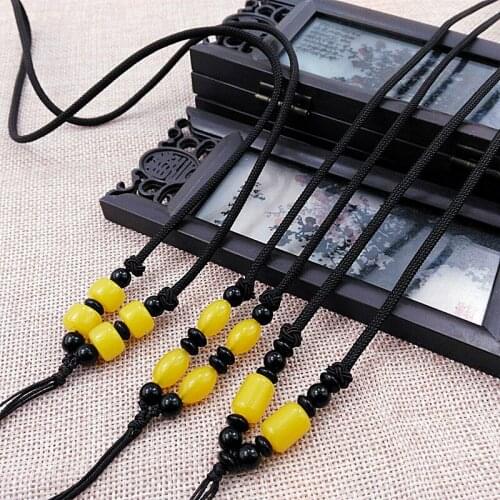 2pcs Hand Knited Necklace Silk Thread Knot Cord For Pendant-Sandalwood & Beeswax