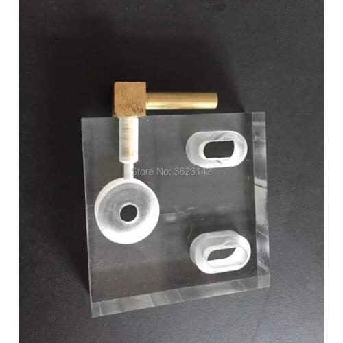 50 x50 x12mm Acrylic Water Jet Panel/ Water Spray Cooling Plate with Brass Nozzle, EDM Wire Cut High Speed Machine Wearing Parts