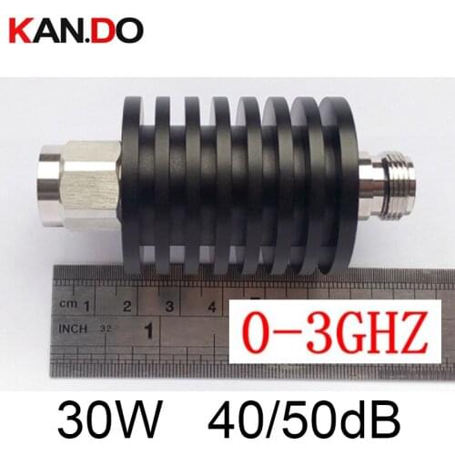 30W RF attenuator DC-3Ghz 40/50DB option attenuation feeder connector RF COAXIAL jack 30W power Attenuator telecom parts
