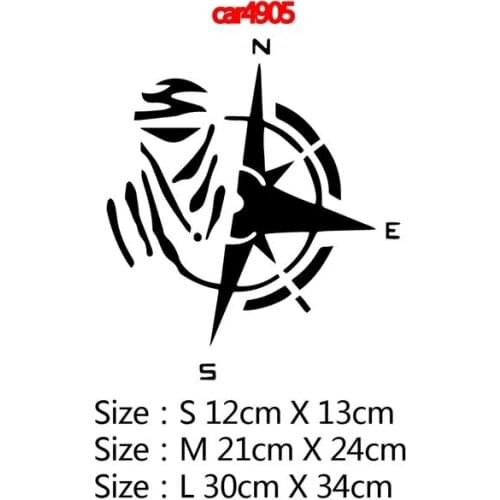 Three Ratels Creative Design Dakar And Compass Car Sticker Vinyl Wrap For Cars Decora Cover Waterproof Scratch Sticker Access