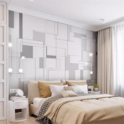 Beibehang Custom wallpaper 3d photo mural geometric line lattice Nordic living room bedroom background wall graphic 3d wallpaper
