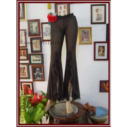Belly Dance Pants Transparent Thin Tribal Belly Dance Flare Pants CL03 12